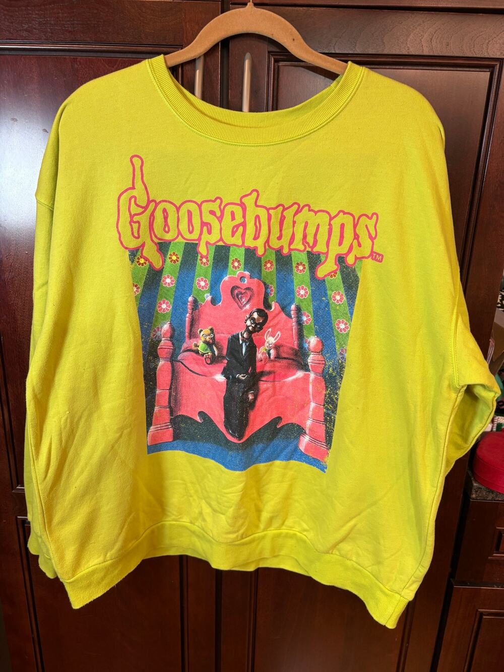 Goosebumps Neon Green Night Of The Living Dummy Sweatshirt Size XXL